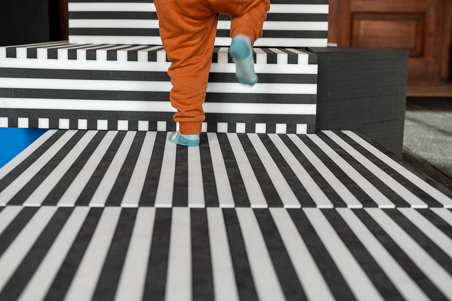 Children play on Playshapes