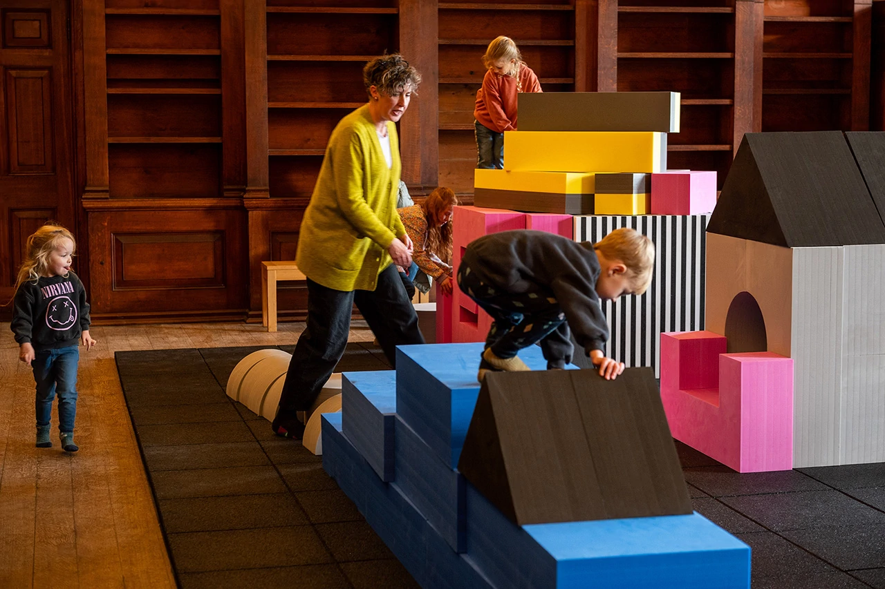 Children play on Playshapes