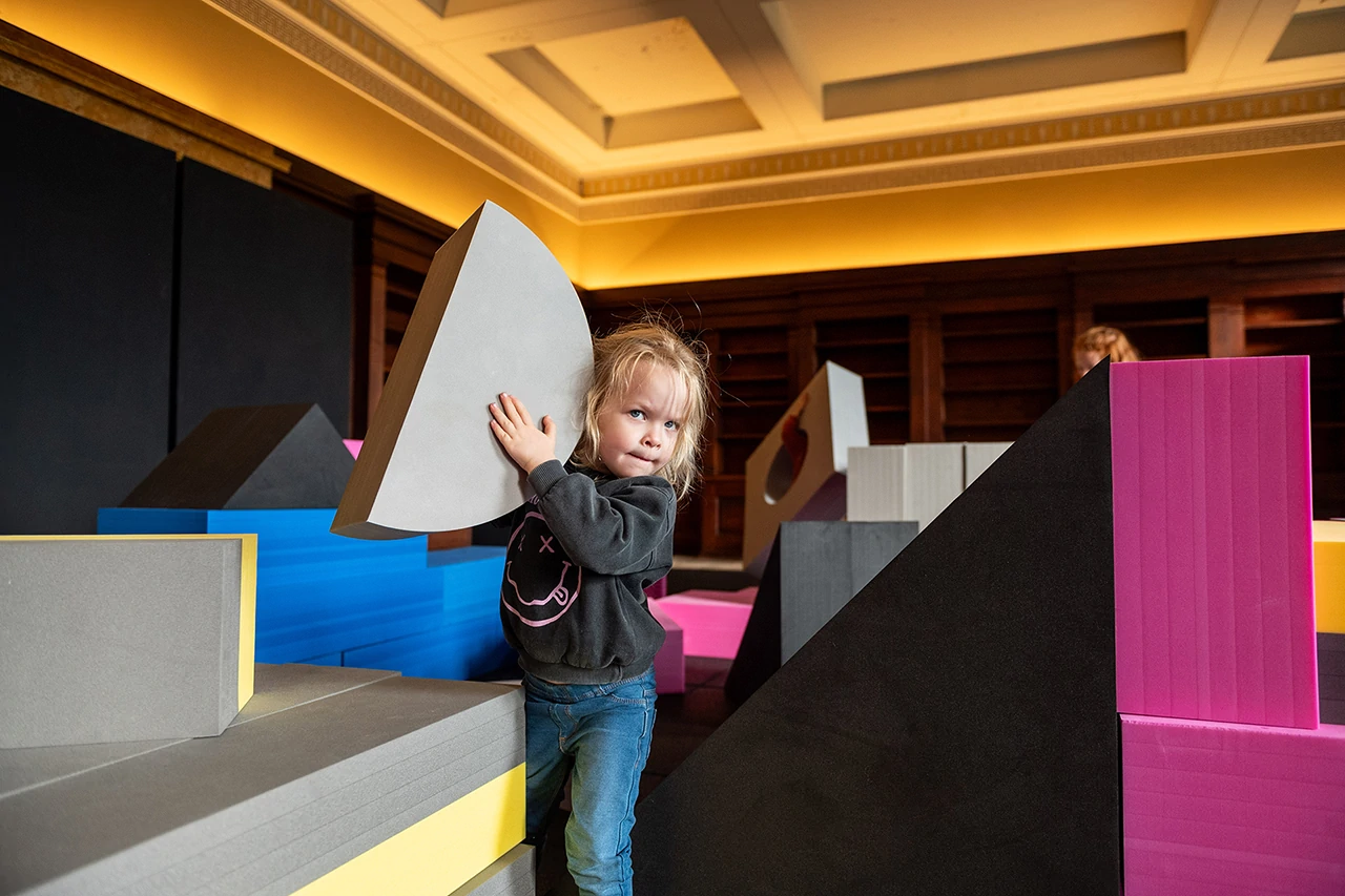 Children play on Playshapes